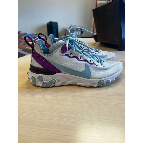 Nike React Element 55 Psychic Blue sz 5.5 EUC - Picture 1 of 8